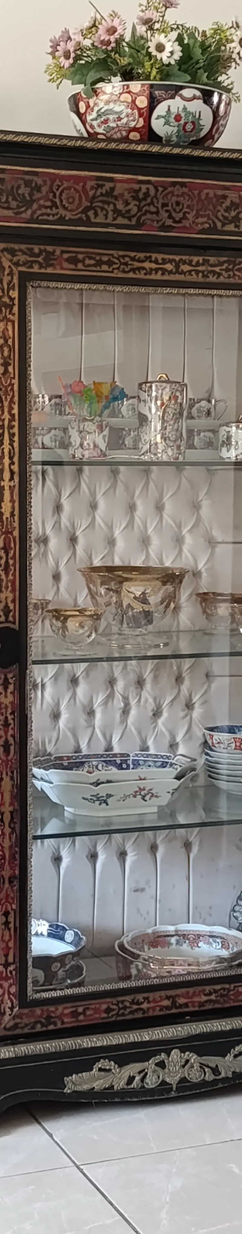 Grande vitrine ancienne de style Napoléon III