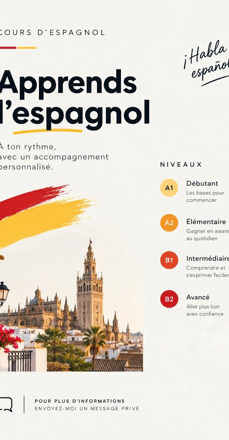     Cours particuliers d’espagnol 