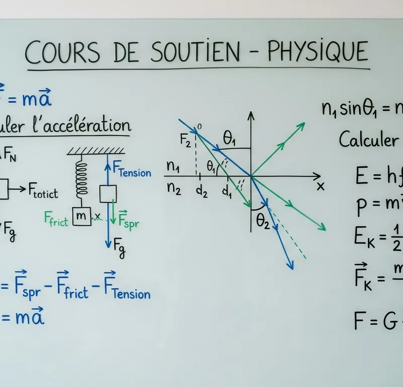 Cours de soutien individuel à domicile en physique 