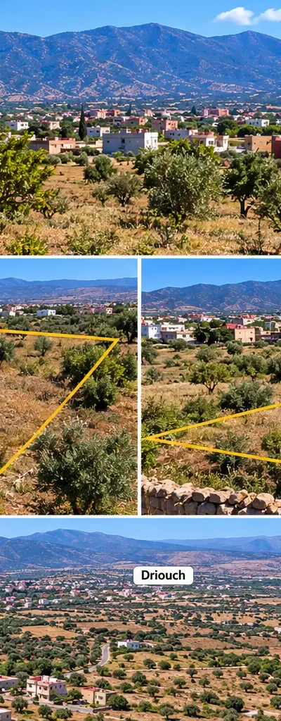 À VENDRE – 2 terrains au Maroc – Ben Taieb / Province de Driouch – 1 783 m²