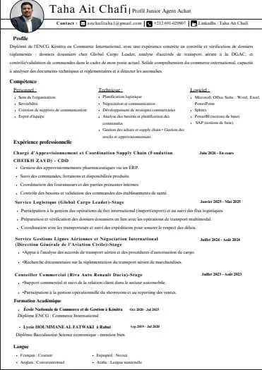 Logistique / achat / commerce