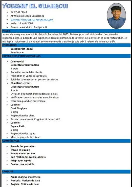 Chauffeur_livreur et coumircial
