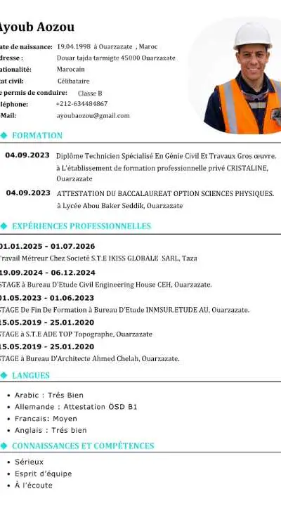 Technicien Specialisé Gros œuvere