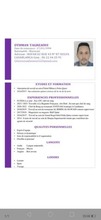 Chef de rang