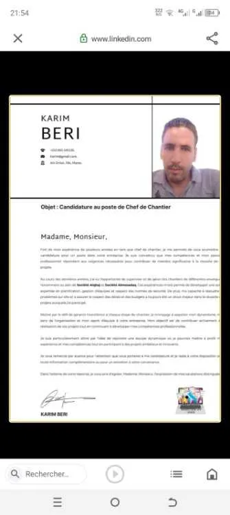 Chef chantier