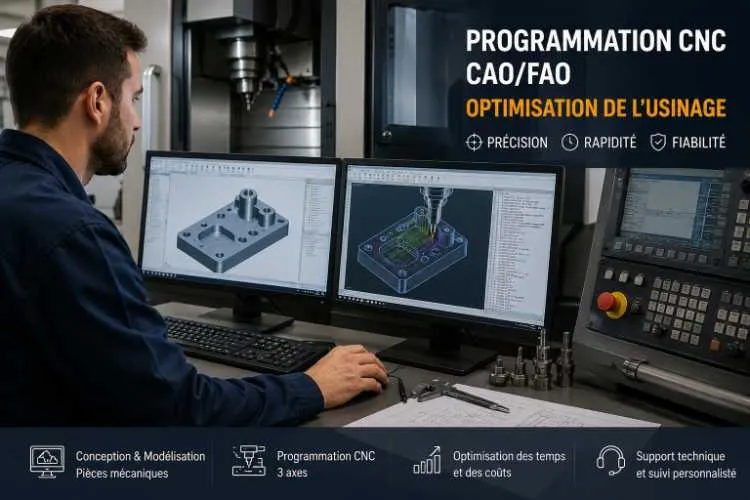 Concepteur dessinateur mécanique, programmeur CNC