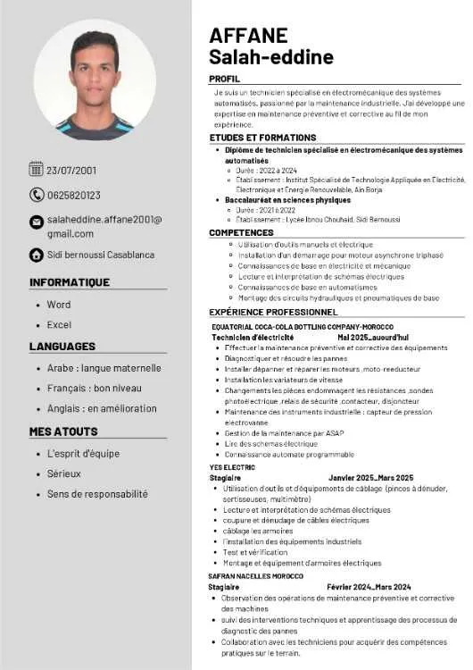 Technicien de maintenance