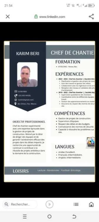 Chef chantier