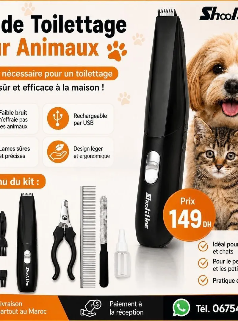 Tondeuse de précision pour chat/chien - accessoires