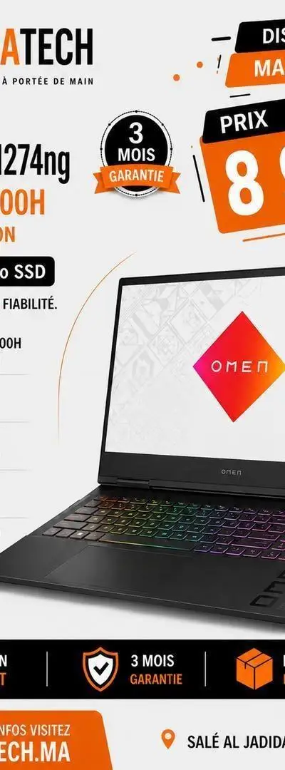 HP OMEN Ryzen 7 5800H RTX3060 16Go SSD 512