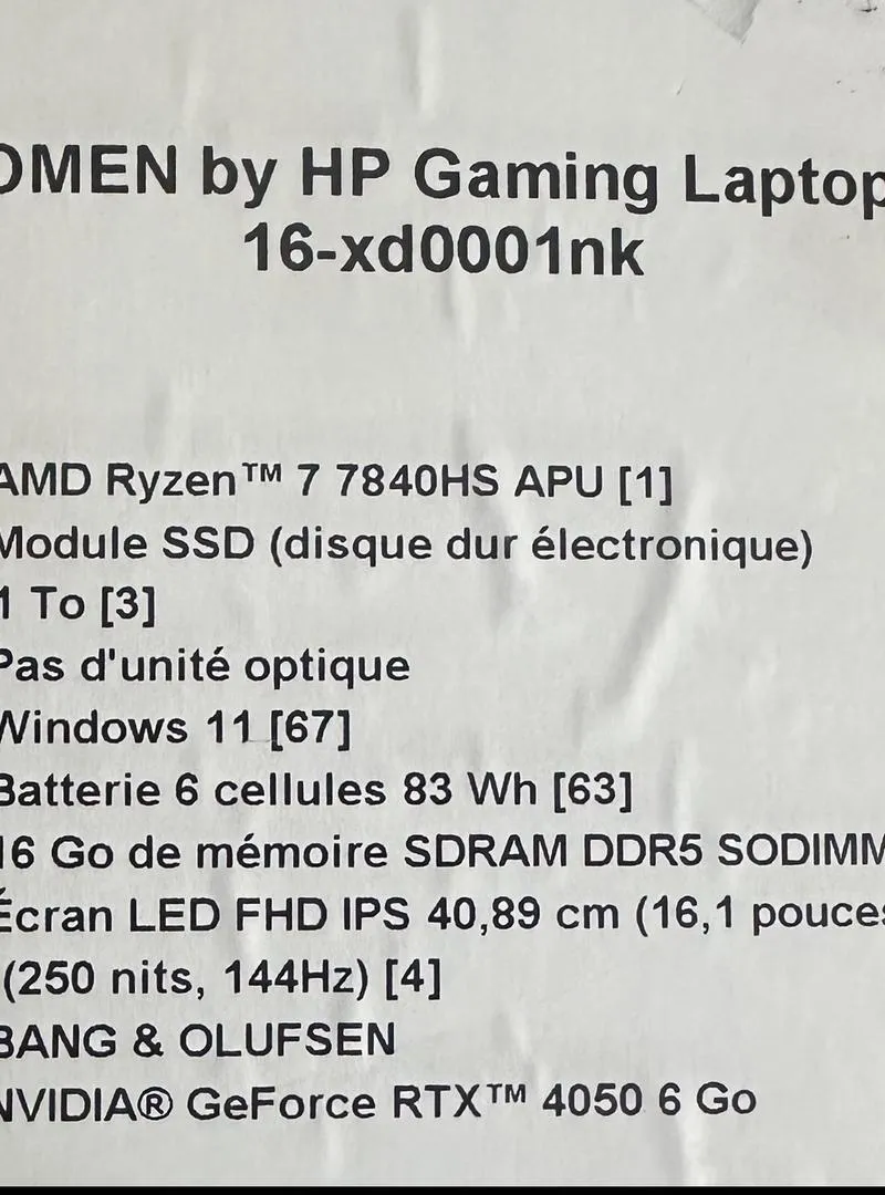 hp omen neuf
