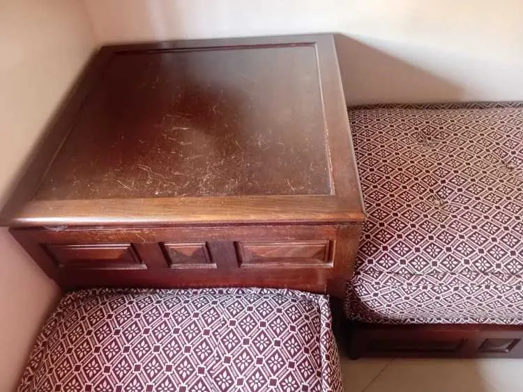 Salon Marocain en Bois - Complet avec Banque