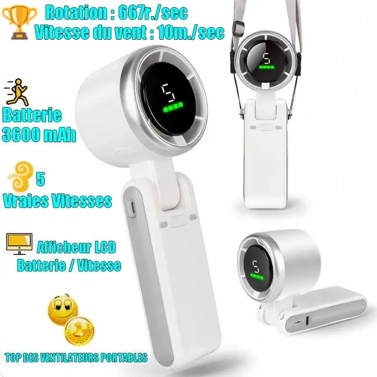 مروحة محمولة Ventilateur Portable Moteur Turbo 3-e