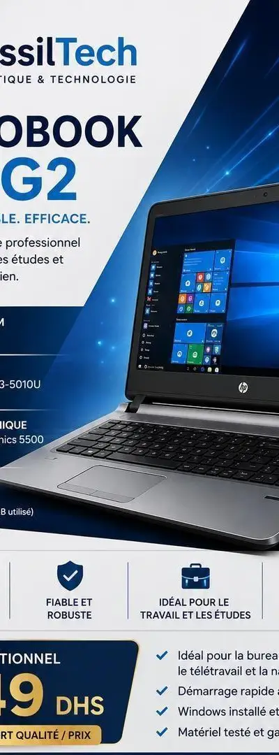 HP ProBook 450 G2 i3 5ème gen 8/256 Go