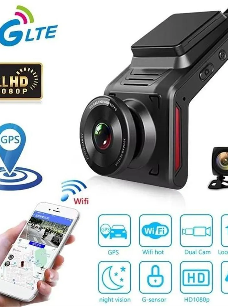 Caméra de voiture 4G LTE double Lentilles K18
