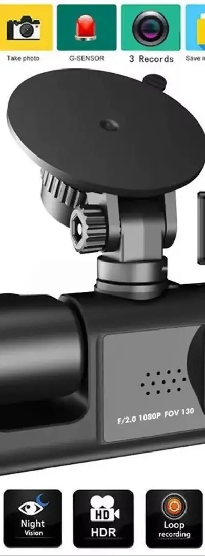 Caméra de voiture Dashcam 3 Lenses