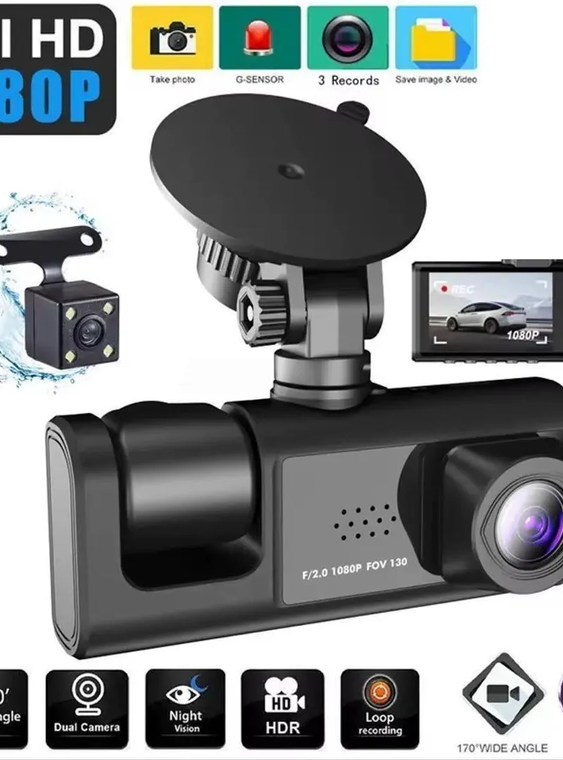 Caméra de voiture Dashcam 3 Lenses