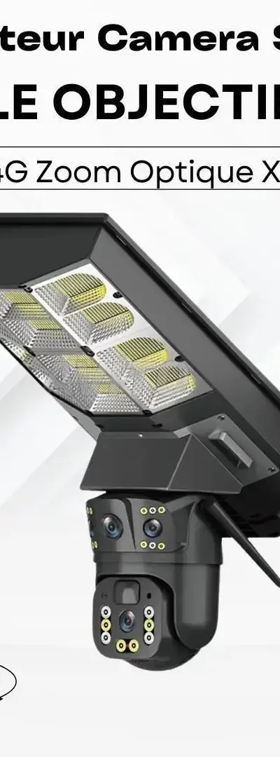 Caméra solaire 4G 4K UHD PTZ 360 ZOOM X10