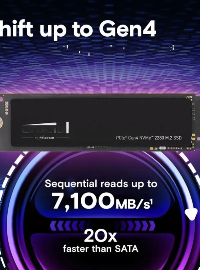 Crucial P310 2To M.2 4.0 NVMe jusqu’à 7100 (Neuf)
