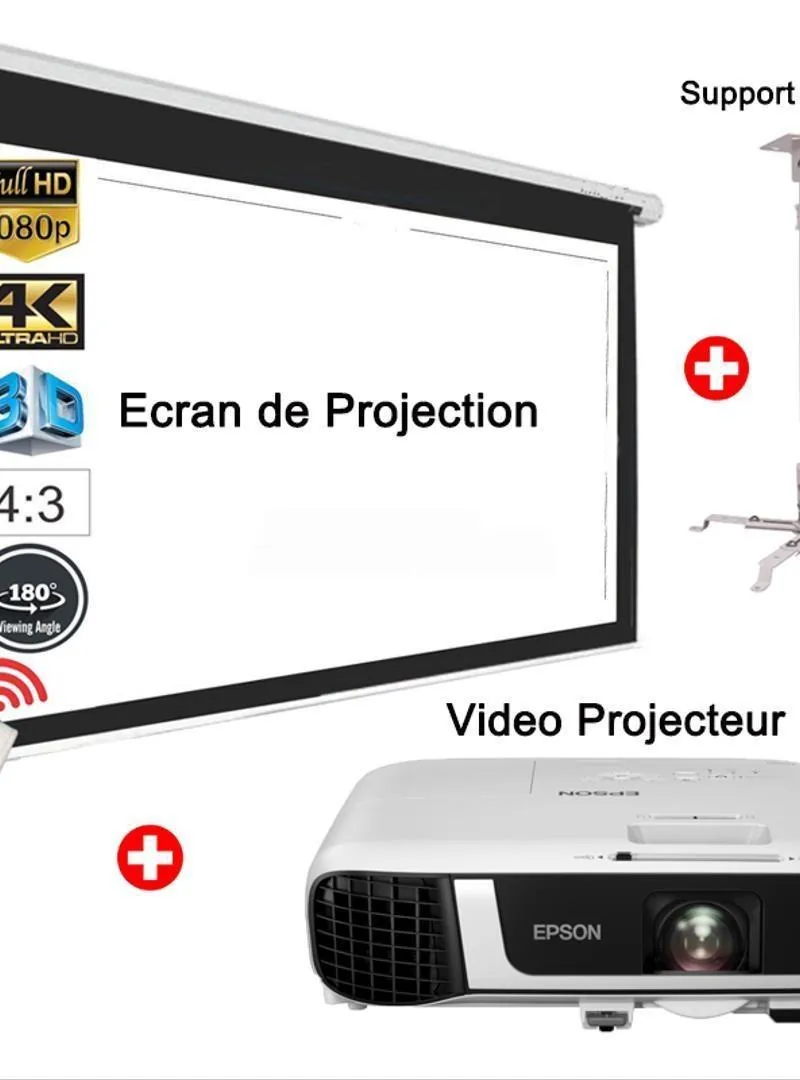Pack EPSON Projecteur avec Écran et Support