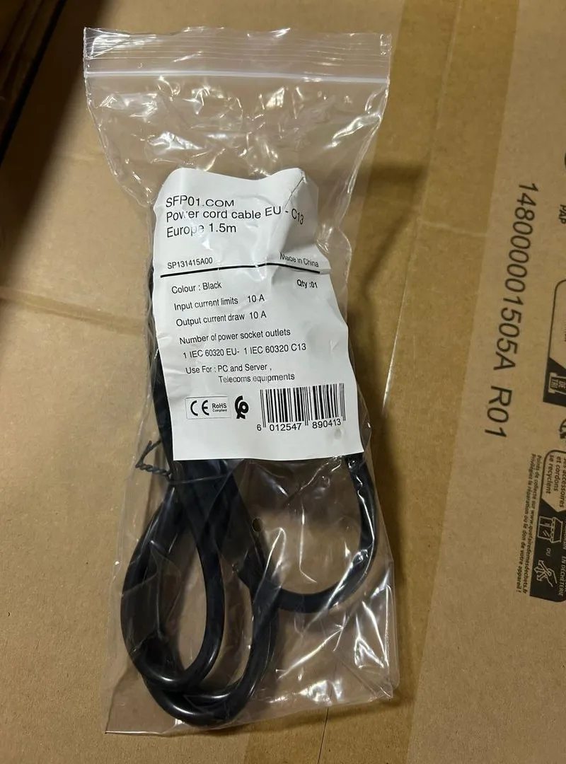 Cordon d'alimentation SHUKO vers C13 Longueur 1.5M