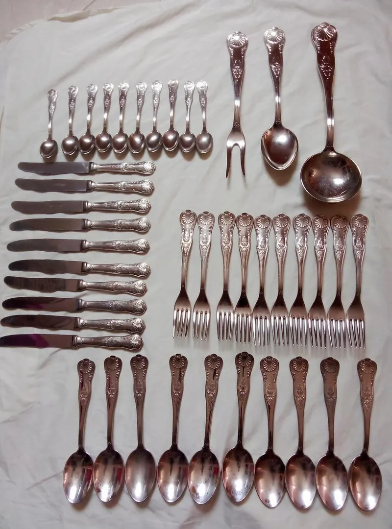 Service de Table style coquille 47 Métal Argenté