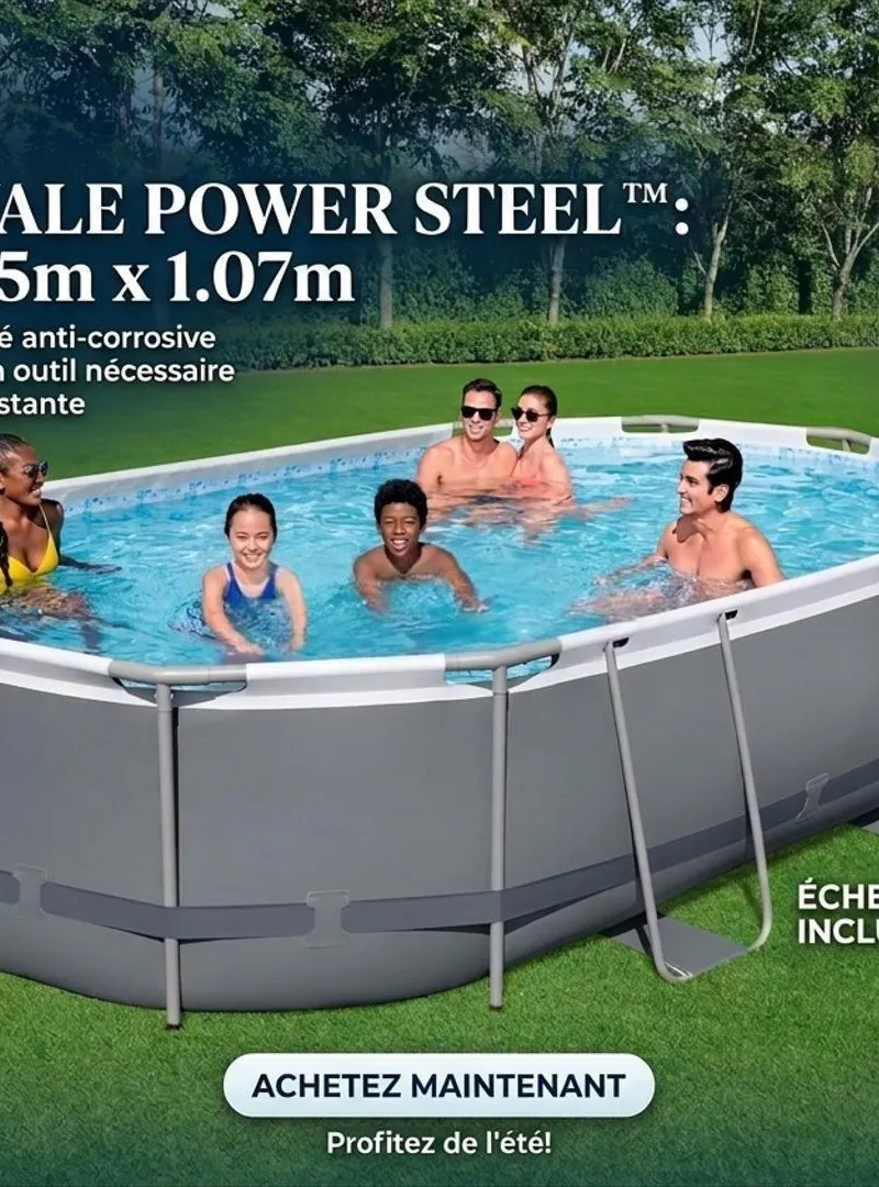 Piscine Ovale Power Steel 4,88 x 3,05 x 1,07 m
