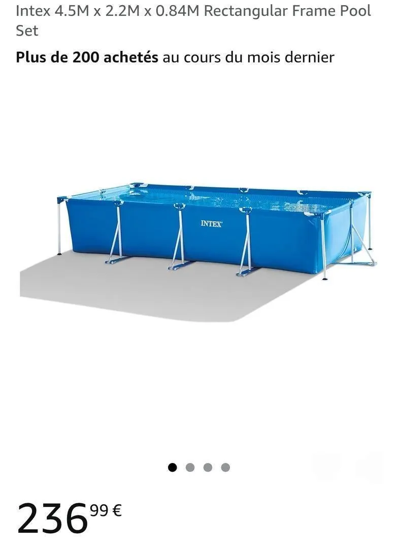 Piscine Intex de France 4.5m par 2.20m