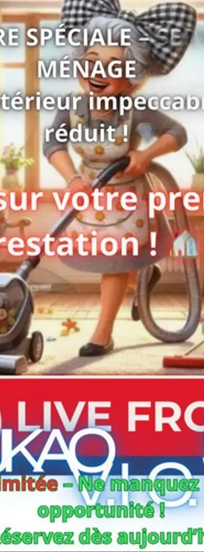 FEMME DE MENAGE GARDE MALADE NOUNOU AIDE CUISINE