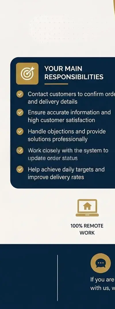 Agent de Confirmation de Commandes – Télétravail