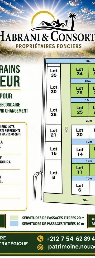 🌿 LOTS DE TERRAINS À NOUACEUR – OPPORTUNITÉ RARE 🌿