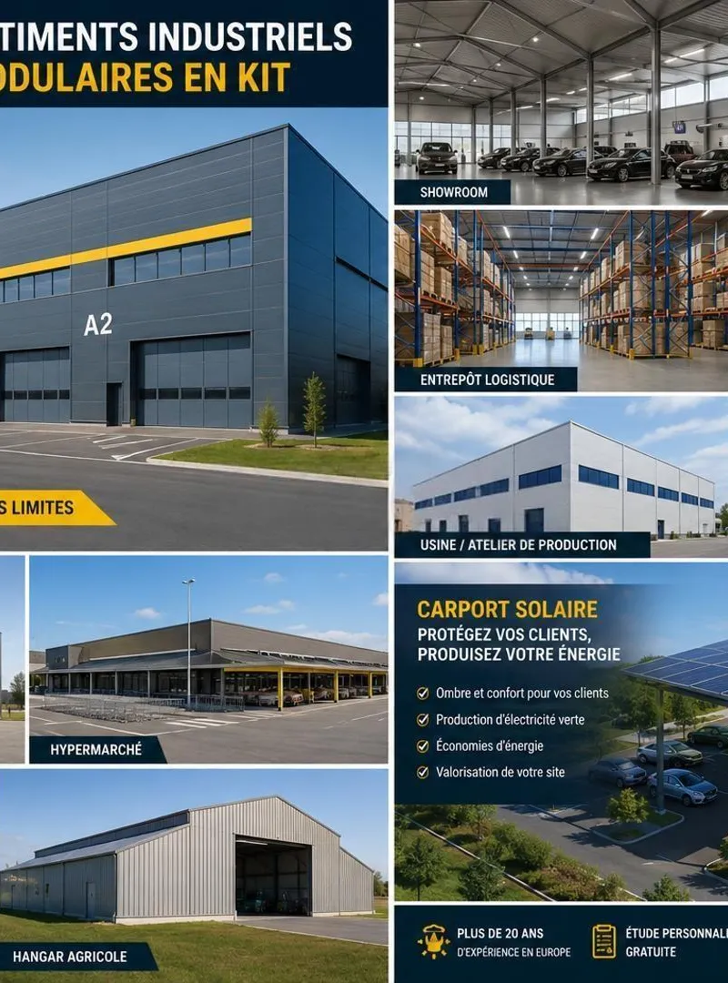 🏗️ BÂTIMENTS INDUSTRIELS ENTREPÔTS • USINES