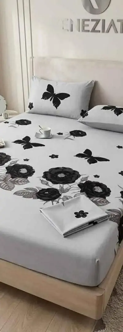 Housse de matelas avec deux taies d'oreiller, taille 160/190