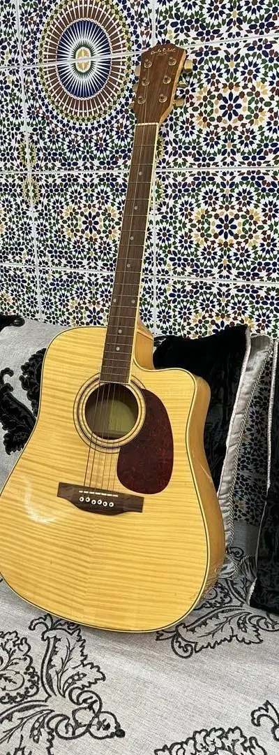 Guitare acoustique avec pan coupé