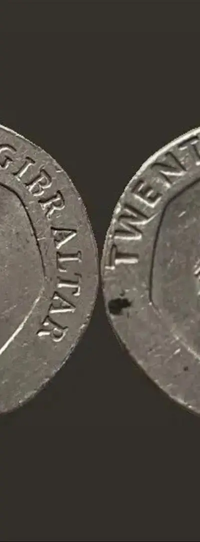 Pièce rare de 20 pence Clés de Gibraltar 2008