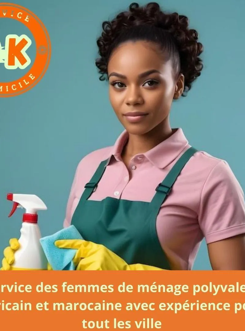 Femme de ménage polyvalente africain et marocaine