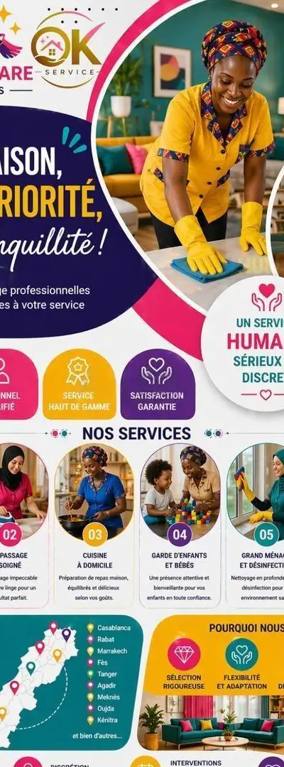 Aide maison polyvalente africaine et marocaine