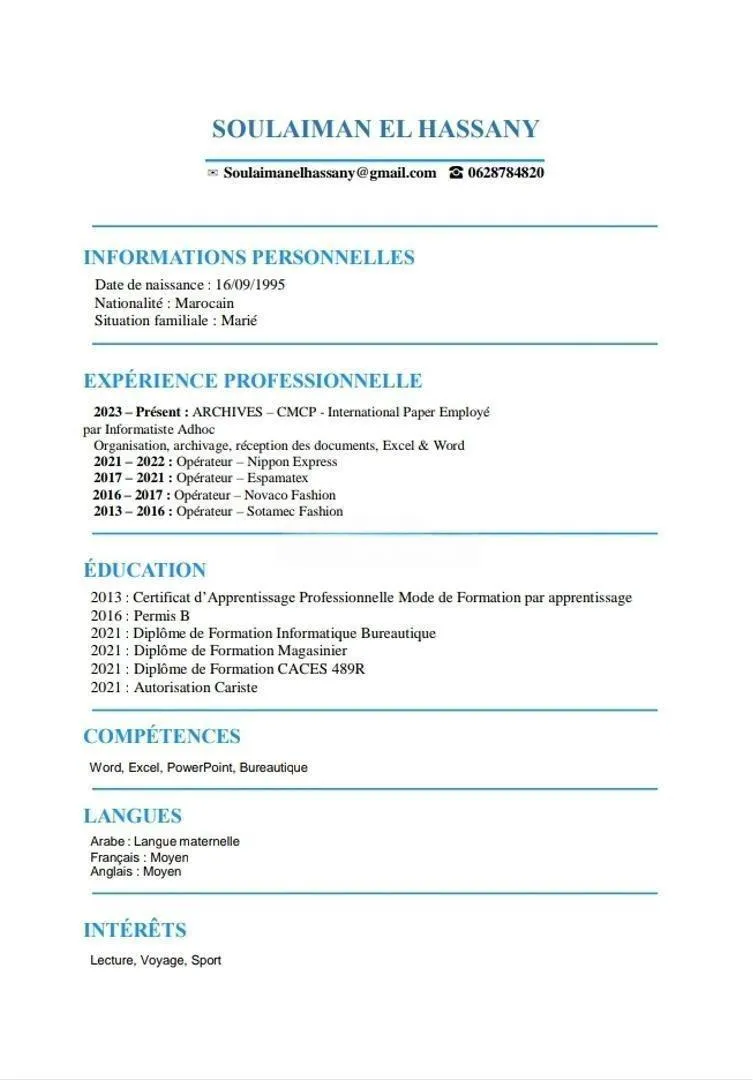Recherche d'emploi