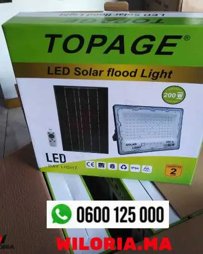 Projecteur Solaire 200W SMD TOPAGE – Puissance, Éc