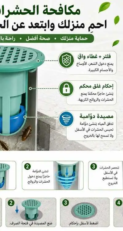 Siphon anti-insectes-odeur سيفون مانع للروائح والح