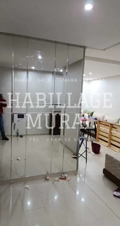 Habillage Mural en Verre Miroité Sur Mesure | Raba