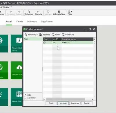 paramétrages logiciel sage compta et paie