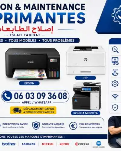 RÉPARATION & MAINTENANCE D'IMPRIMANTES