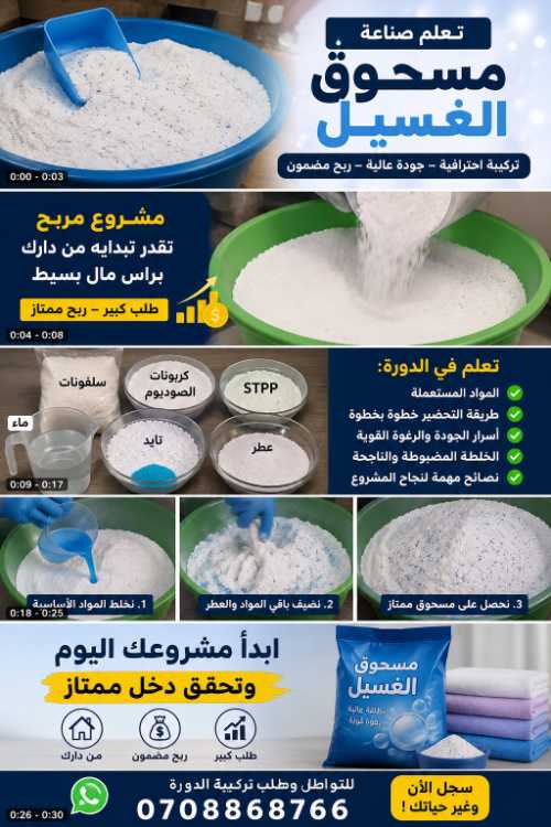 تصنيع مواد التنظيف باحترافية