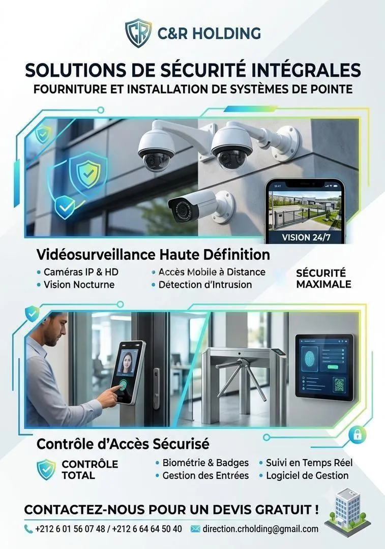Caméra de surveillance et contrôle d’accès