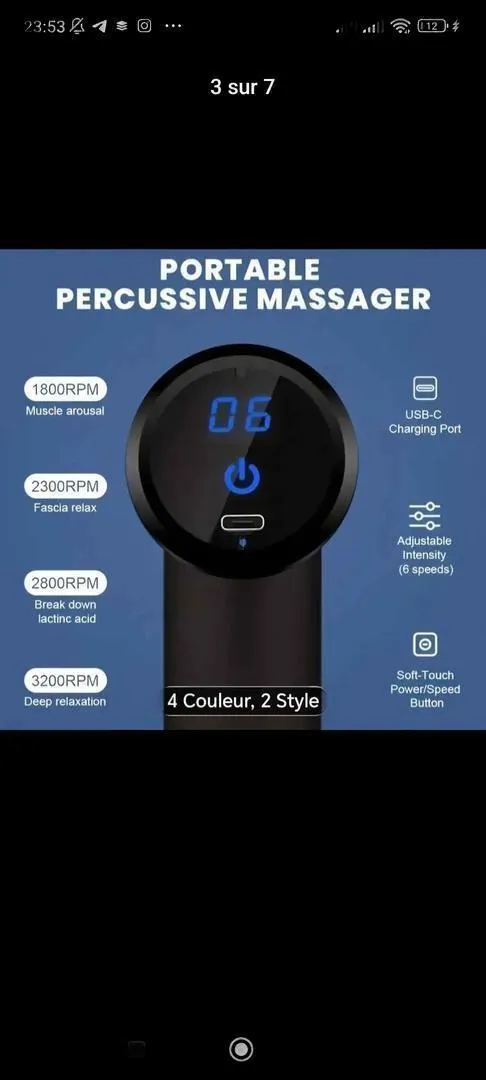 Pistolet de massage