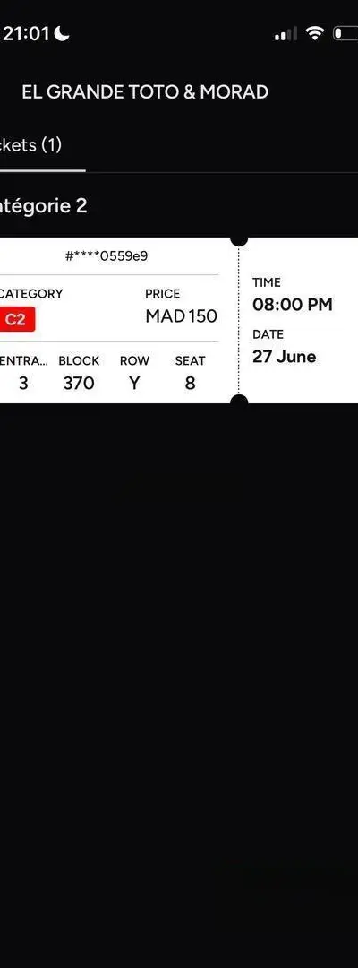 Ticket Toto & Morad