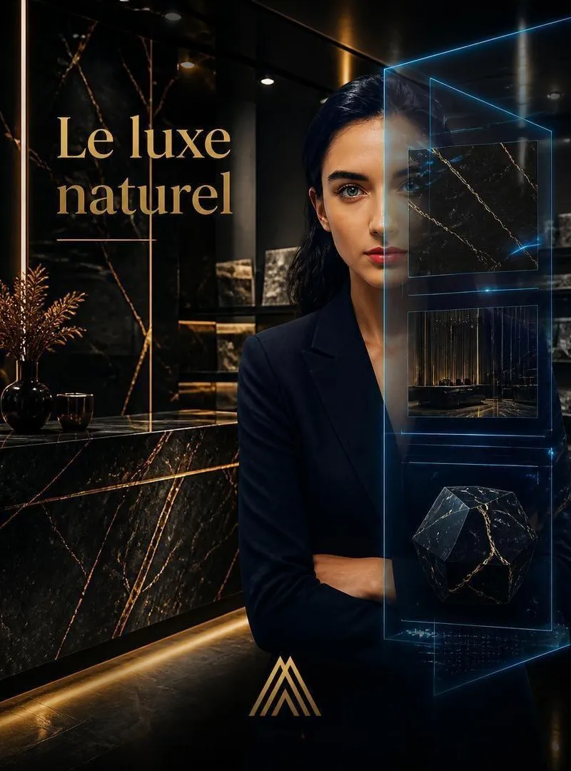Marbre noir veiné d'or pour intérieur Kénitra