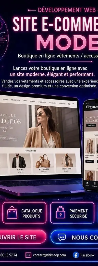 Création site e-commerce mode Marrakech design