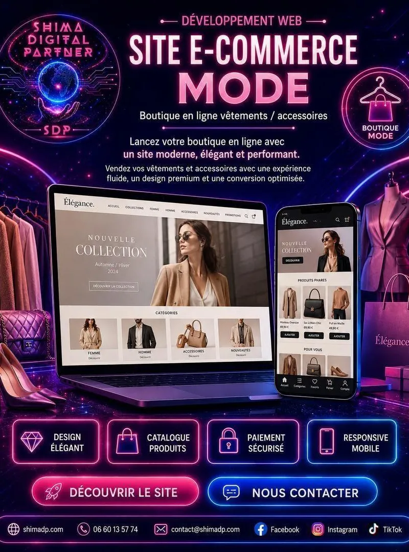 Création site e-commerce mode Marrakech design